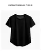 Camiseta Fitness Manga Curta para Comércio Exterior Transfronteiriço Feminina Top de Treino para Yoga Secagem Rápida Respirável Solto Casual Esportivo Roupa para Corrida Matinal