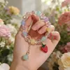 Pulseira Princesa Fofa Cor de Doce para Melhores Amigas, Pulseiras de Contas para Crianças, Doce e Sofisticada, Bijuterias Versáteis para Barracas