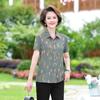 Camisetas de Verano para Mujeres de Mediana Edad y Ancianas Tops Camisetas de Verano para Madres de 60-70-80 Años Ropa Delgada para Ancianos