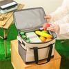Bolsa Aislada de Tela Oxford Nueva 2023 Beige Bolsa de Picnic para Exterior Gran Capacidad Impermeable Bolsa de Hielo Bolsa para el Almuerzo para Coche