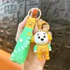 Colgante Llavero Cachorro Bloque de Color Electrochapado, Encanto Exquisito y Lindo para Bolso, Accesorio de Llavero para Coche, Venta al por Mayor de Regalos