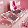 Soporte para computadora, estante de almacenamiento para teclado y mouse para sala de juegos, soporte de enfriamiento para laptop para el hogar, uso en la oficina