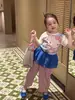 2026 Nueva Ropa de Verano para Niños Estilo Coreano Ropa Infantil Niñas Camiseta de Manga Corta con Estampado Digital de Dibujos Animados Camiseta para Niños
