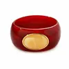 Novo Conjunto de Pulseiras de Resina Marmorizada Retrô para Mulheres com Pedras Incrustadas Pulseira Larga Estilo Cuff Joias Europeias e Americanas Pulseiras Atacado