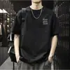 Camiseta Masculina de Algodão Puro Manga Curta Verão Novo Estilo Marca Americana Tendência Top de Meia Manga Solto Casual Versátil