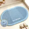 Tapete de Chão para Banheiro Porta de Vaso Sanitário Antiderrapante Almofada para Pés Caxemira Pia de Banheiro Absorção de Água Secagem Rápida Tapete para Casa Banheiro