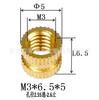 Tuerca de cobre moldeada por inyección Tuerca de cobre moleteada M3 Inserto de cobre incrustado Tuerca de cobre americana Tuerca de cobre de 1/4-20 pulgadas