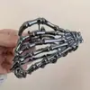 Presilhas de cabelo de metal estilo punk com asas de morcego, presilhas de garra com tema escuro, acessórios para festa de Halloween, presilhas de tubarão para mulheres, atacado