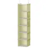 Bolsa Colgante de Almacenamiento Armario Colgante Ropa Desechos Organización Multicapa Lavable Plegable Gancho de Metal Bolsa de Almacenamiento Bambú