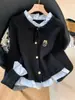 Corbata de Moño Estilo Dulce Personalizada de Fábrica Cardigan de Punto con Cordones Falso Dos Piezas Top Adelgazante de Abrigo Nuevo para Mujer 2026