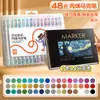 Marcador acrílico de doble punta para niños, color no transparente, apilable, pincel de color, creativo, simple, para estudiantes de primaria, lavable