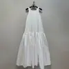 Nuevo Vestido sin Mangas Casual Holgado Estilo Japonés Primavera y Verano Vestido de Longitud Media Vacaciones Perezosas Moda de París