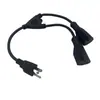 Cable de alimentación de acoplamiento estándar americano de tres conductores, macho y hembra, enchufe americano, cable de conexión de extensión de enchufe hembra uno a dos