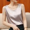 Camisola Popular Transfronteriza para Mujer, Cuello Redondo, Color Sólido, Manga Corta, Corte Holgado, Camiseta Básica Adelgazante, Top sin Mangas para Verano