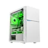 Caja de Computadora de Cuerpo Ancho Pingtouge M1 Transfronteriza Escritorio Malla de Escritorio Refrigeración por Agua Vidrio Juego Caja Completamente Transparente