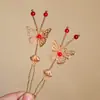 Nuevo Juego de Pasador y Pinza para el Cabello de Moneda de Cobre Estilo Vintage, Versátil Accesorio para el Cabello con Borla para Maquillaje y Peinado Tradicional Hanfu, Festivo