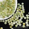 Cor Jade Amarelo-Verde 6mm Contas Redondas Contas Soltas Atacado diy Joias de Jade Pulseiras Colares Contas Espaçadoras de Jade Acessórios Atacado