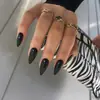 Caixa com 24 Peças de Conjunto de Adesivos para Unhas Artesanais Populares Transfronteiriços em Formato de Amêndoa com Gradiente, Unhas Postiças Curtas, Produto Acabado