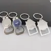 Abrebotellas con Llavero en Forma de Casa Creativo Logo de Empresa Inmobiliaria Pequeño Regalo Llavero Metálico con Forma de Casa