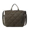 Bolso de mano de gran capacidad para estudiantes de otoño e invierno, bolso de hombro con chaqueta acolchada de algodón coreano, bolso cruzado, bolso de mano de tela encerada suave.