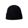 Gorro de Punto para Mujer Otoño e Invierno Delgado Estilo Coreano Ins Lana Negra Piel de Melón Gorro de Maestro de Piso para Hombre Moda Alta Calle Gorro para el Frío