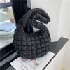 Bolso bolso de axila Nuevo cos bolsa de nube nicho comercio exterior bolso de un solo hombro bolsa de plumón para mujer gran capacidad bolsa de burbujas plisada