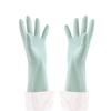 Guantes de goma impermeables para el hogar, duraderos, de terciopelo de invierno, alargados, para lavar platos, para cocina, venta al por mayor