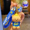 Llavero con forma de oso de peluche con luces intermitentes de dibujos animados creativos, bonito llavero de coche para pareja, colgante para bolso, venta al por mayor