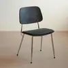 Silla de comedor retro nórdica para sala de estar del hogar, silla con respaldo de madera maciza, silla de diseño para reuniones, mesa y sillas de comedor vintage para cafetería