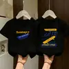 Roupas Infantis Camisetas de Manga Curta para Meninos Roupas Novas de Verão para Crianças Tops de Verão de Manga Meia-Manga Estilo Coreano Moderno
