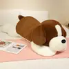 Peluche de perro lindo y adorable, almohada larga para la cama, muñeco para abrazar las piernas, perro acostado, compañero de sueño para la cama