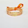 Traje de Cinta de Color de 3 Capas Pulsera de Lentejuelas Medias Transparentes Pulsera de Lazo para Dama Pulsera Linda de Manguera de Silicona