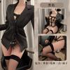 Fan Lei Roupa Íntima Sexy Uniforme de Secretária Sexy Quer Apenas Evitar Camisa Listrada terno Tentação Pijama qqny920