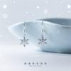 Nalan Prata S925 Estilo Coreano Doce Brincos Floco de Neve Série Natal Pequenos Brincos Curtos de Diamante Fresco E7501