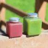 Botella de Embalaje de Plástico Desechable Cuadrada de 500 ml, Botella para Llevar de Té de Leche con Tapa de Aluminio y Popote, Botella de Bebida de Jugo de Gran Capacidad