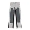 Jeans Largos Casuales Sueltos de Mezclilla con Parches de Graffiti Gal Splash-Ink y Rasgaduras