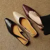 Chuyuji Sencillos y Elegantes Cómodos para el Trabajo Versátiles Adelgazantes Cuello en V Modernos Zapatos y Sandalias de Punta Cerrada de Lujo Ligero