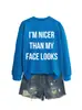 SOY MÁS AMABLE QUE MI SITIO INDEPENDIENTE DE AMAZON EBAY Sudadera de Moda Casual para Mujer Otoño e Invierno Camiseta Base