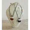 Cadena de Suéter con Colgante de Sándalo, Diseño Moderno y Sencillo, Collar Largo con Colgante de Madera Maciza para Mujer, Exclusivamente para Venta al por Mayor Transfronteriza en Europa y América