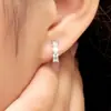 Atacado de fábrica joias da moda Coreia do Sul Super Brilhante brinco de coração com uma fileira de diamantes brincos de tarraxa para mulheres