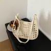 2026 Bolsa de Balde Tecida de Grande Capacidade Estilo Coreano Estilo Preguiçoso Versátil para o Dia a Dia e Deslocamento Bolsa de Ombro Transversal Casual