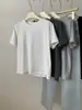 Camiseta feminina de algodão escovado, manga curta, gola redonda, cor sólida simples, estilo coreano, modelo básico outono 2026, modeladora e versátil