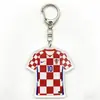 Llavero de Camiseta de Estrella de Fútbol del Mundial Colgante Creativo de Acrílico Messi C. Regalo de Graduación para Fan de Ronaldo