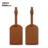En stock PU cuero horizontal y vertical flip 23 opciones tarjeta de embarque cuero engrosado etiqueta de equipaje con tarjeta de papel para firma impresa