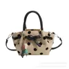 Bolso Cubo de Lunares Estilo Coreano Nicho Ins para Mujer 2026 Nuevo Modelo Bolso de Hombro Cruzado Bolso de Mano Verano Lona Bolso Pequeño