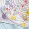 Llavero de Resina con Forma de Corazón y Estrella Transparente de Hielo Estrella de Cinco Puntas Regalo para Mejor Amiga Adorno Colgante Hecho a Mano DIY Venta al por Mayor