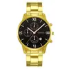 Relógio Masculino de Quartzo com Pulseira de Aço e Três Mostradores, Novo Modelo com Calendário, Relógio de Negócios Masculino da Moda, Relógio Masculino Exportação Tendência