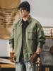 Jaqueta Camisa Workwear Retrô Americana Masculina 2025 Nova Solta Tendência Marca Outono Lavada Casual Manga Longa Camisa Masculina