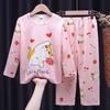 Pijama para niños transfronterizo para niñas de primavera y otoño, traje delgado de manga larga para niños, ropa de casa de verano para niñas pequeñas