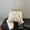Bolso Bandolera Cruzado de Cadena Grande, Fresco, Elegante, Lindo, con Lazo, Forma de Estrella, Estilo Nuevo, a la Moda, Tendencia para Mujeres
